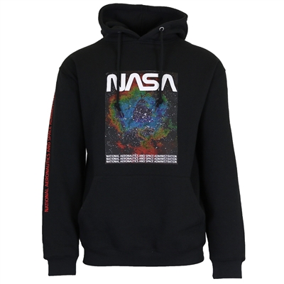 wholesale mens nasa hoodie black white