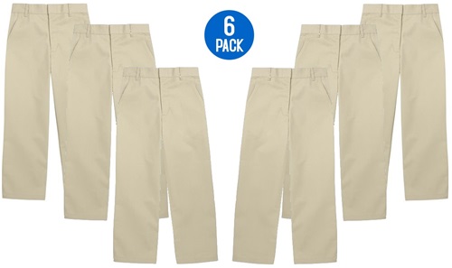 Wholesale Boys Super Stretch Pants Khaki for School Uniforms