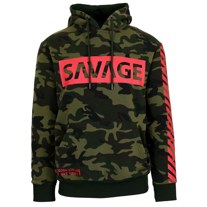 Wholesale Men s Fleece Hoodie in Camo. Sold in Bulk. Savage Print