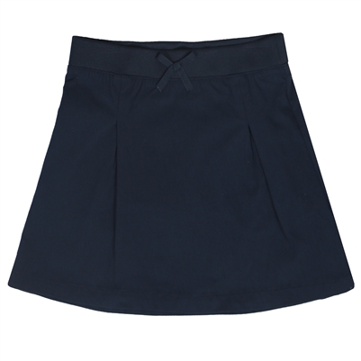 Wholesale Girl's Stretch School Uniform Skort in Navy