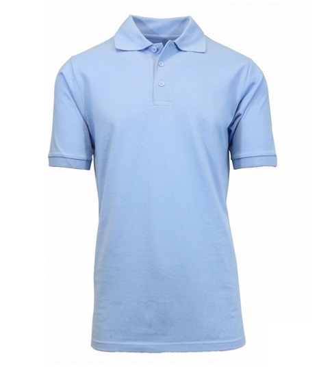 Blue polo 2025 shirt school uniform