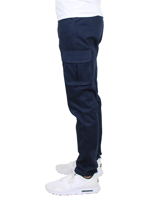 Wholesale Boys Stretch School Uniform Cargo Pants in Navy