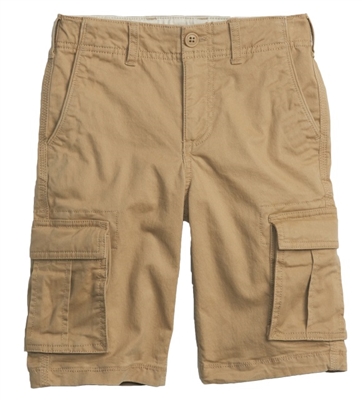 Wholesale Boys School Uniform Cargo shorts with Double Knee in Khaki