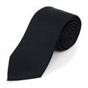 Wholesale Boy's Solid Neck Tie in Black - 36 Pieces