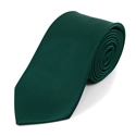 Wholesale Boy's Solid Neck Tie in Hunter Green - 36 Pieces