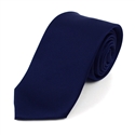 Wholesale Boy's Solid Neck Tie in Navy Blue - 36 Pieces