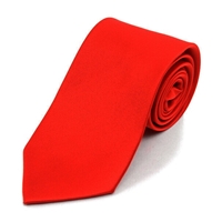 Wholesale Boy's Solid Neck Tie in Red - 36 Pieces