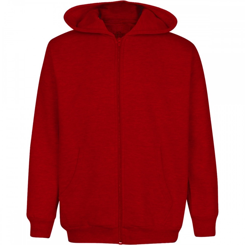 boys red zip up hoodie