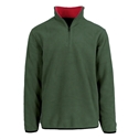 Wholesale Adult Size Polar Fleece Quarter Zip Sweater in Hunter Green