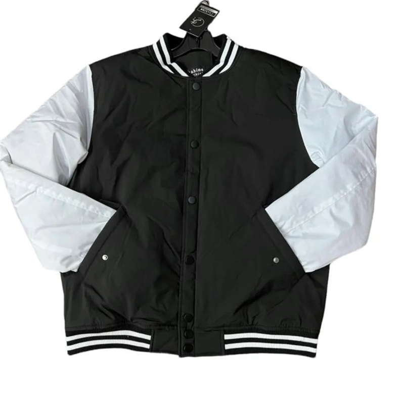 Varsity style bomber jacket sale