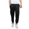 Wholesale Men's Fleece Cargo Jogger Sweatpants - Black