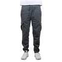 Wholesale Men's Fleece Cargo Jogger Sweatpants - Charcoal