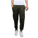 Wholesale Men's Fleece Cargo Jogger Sweatpants - Olive