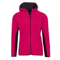 Men's Full Zip Polar Fleece Hoodie in Fuchsia - 24 Pack