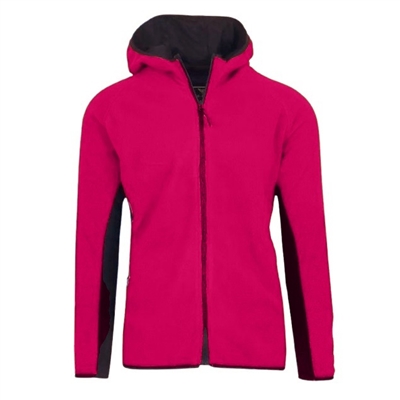 Men's Full Zip Polar Fleece Hoodie in Fuchsia - 24 Pack