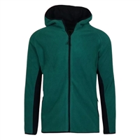 Men's Full Zip Polar Fleece Hoodie in Green - 24 Pack