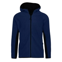 Men's Full Zip Polar Fleece Hoodie in Navy - 24 Pack