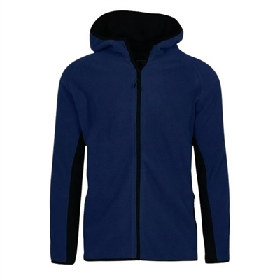 Men's Full Zip Polar Fleece Hoodie in Navy - 24 Pack