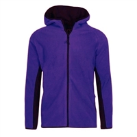 Men's Full Zip Polar Fleece Hoodie in Purple - 24 Pack