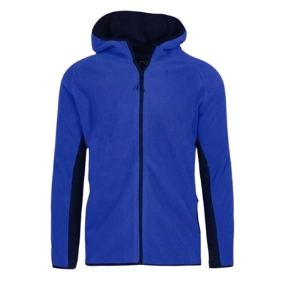 Men's Full Zip Polar Fleece Hoodie in Royal Blue - 24 Pack