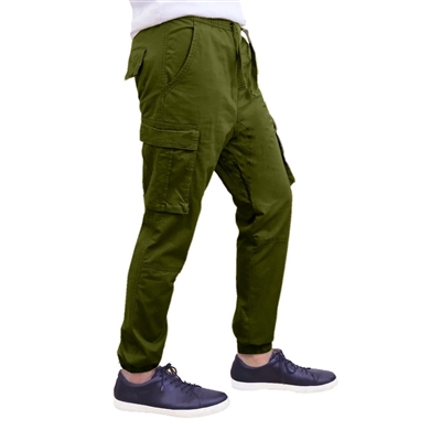 Wholesale Men's Super Stretch Cargo Jogger Pants Black