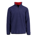 Wholesale Adult Size Polar Fleece Quarter Zip Sweater in Navy