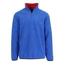 Wholesale Adult Size Polar Fleece Quarter Zip Sweater in Royal Blue