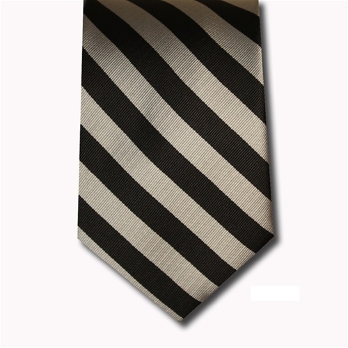 Wholesale School Uniform Neck Tie in Black / Silver Stripe. Perfect for ...