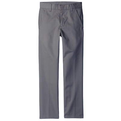 wholesale boys flat front Slim Fit school pants in grey