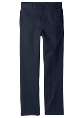 wholesale boys flat front Slim Fit school pants in navy