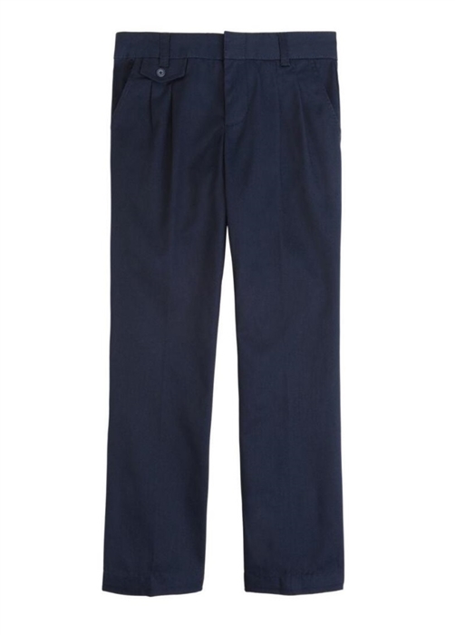 Wholesale Girl's School Uniform Flat Front Pants in Navy Blue