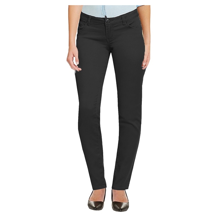 Wholesale Girls' Skinny Leg Uniform Pants, Black, 16-20 - DollarDays