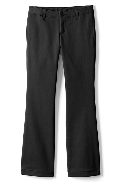 Wholesale Junior Girl's Straight Leg School Uniform Pants in Black