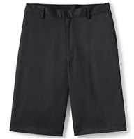 wholesale mens Flat Front school shorts black by size