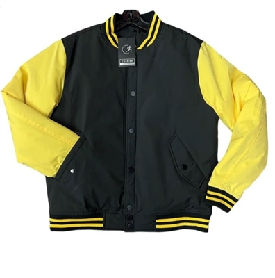 Varsity jacket black and clearance yellow