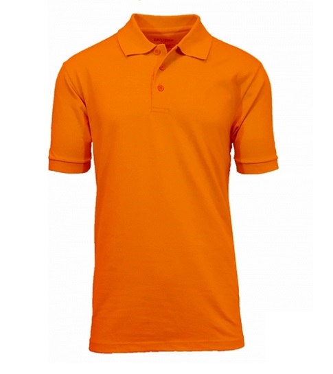 36 Pieces Youth School UNIFORM Polo Shirt Orange Bulk Unisex