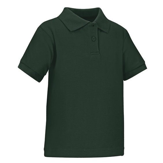 36 Pieces Toddler Short Sleeve School Uniform Polo SHIRT Hunter Green